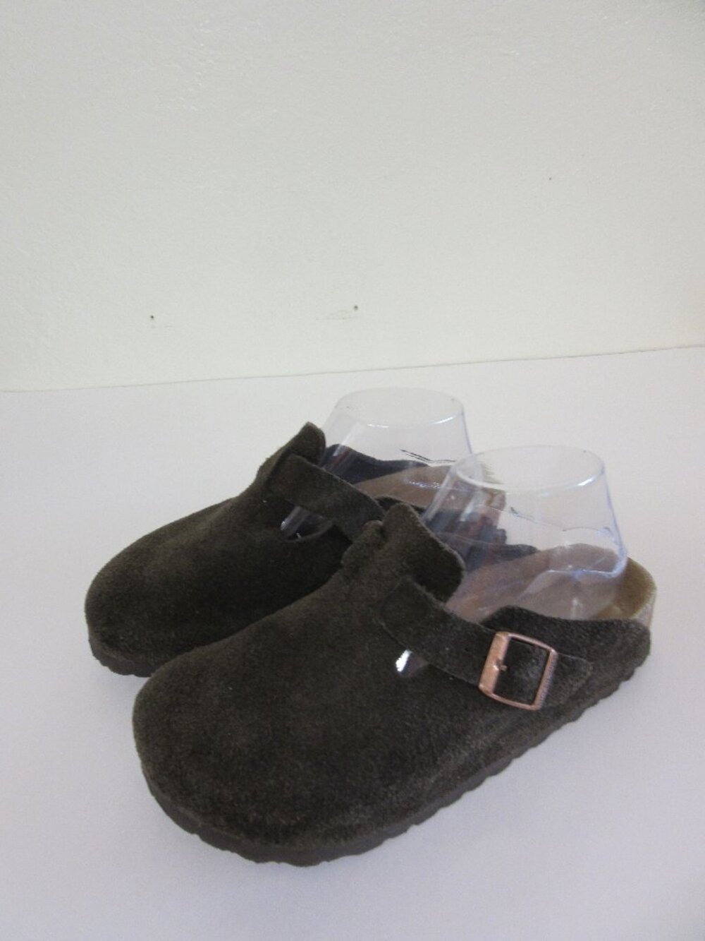 Birkenstock Brown Suede Leather Mules Clogs 37, US 6